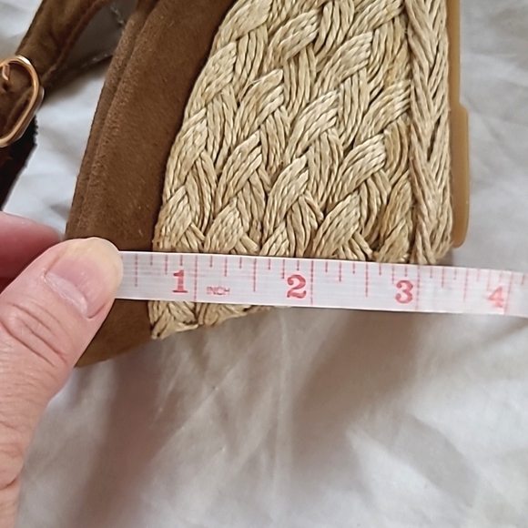 Geox Brown Strappy Suede Espadrille Wedge Sandals, Size 38/ (7.5) - Picture 13 of 13